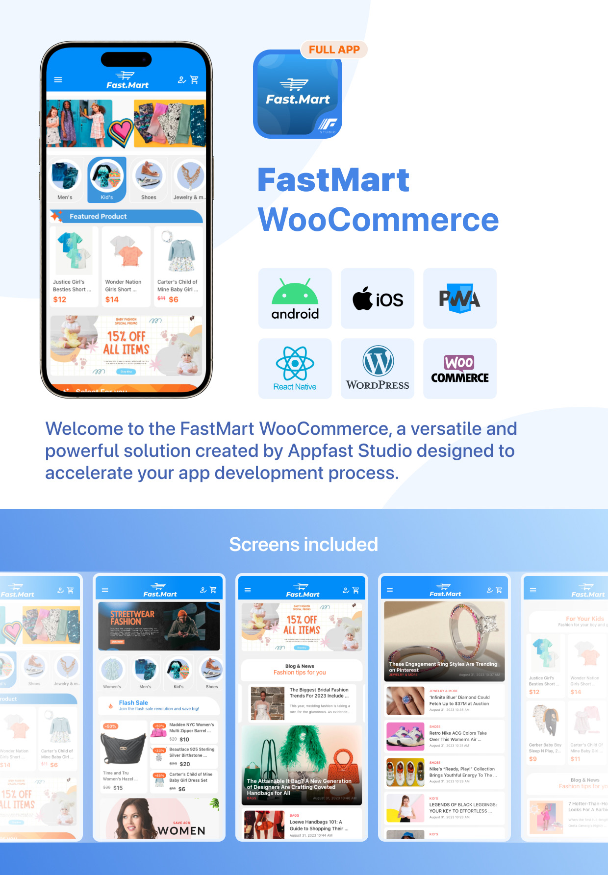 FastMart WooCommerce - React Native E-commerce Full App - 1